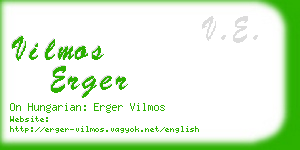 vilmos erger business card